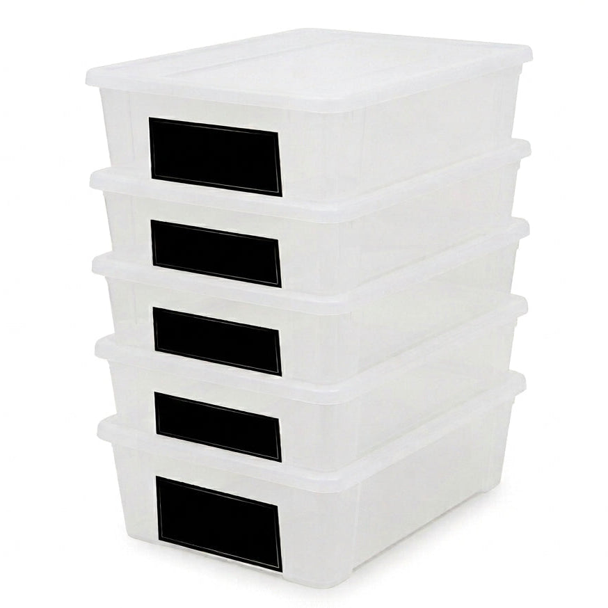 Pack de 6 Cajas Organizadoras 11L con Tarjeta Identificativa