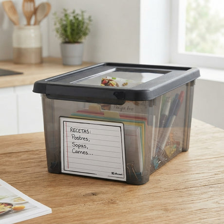 Pack 10 Cajas de Ordenación con Etiqueta de Identificación 5 L