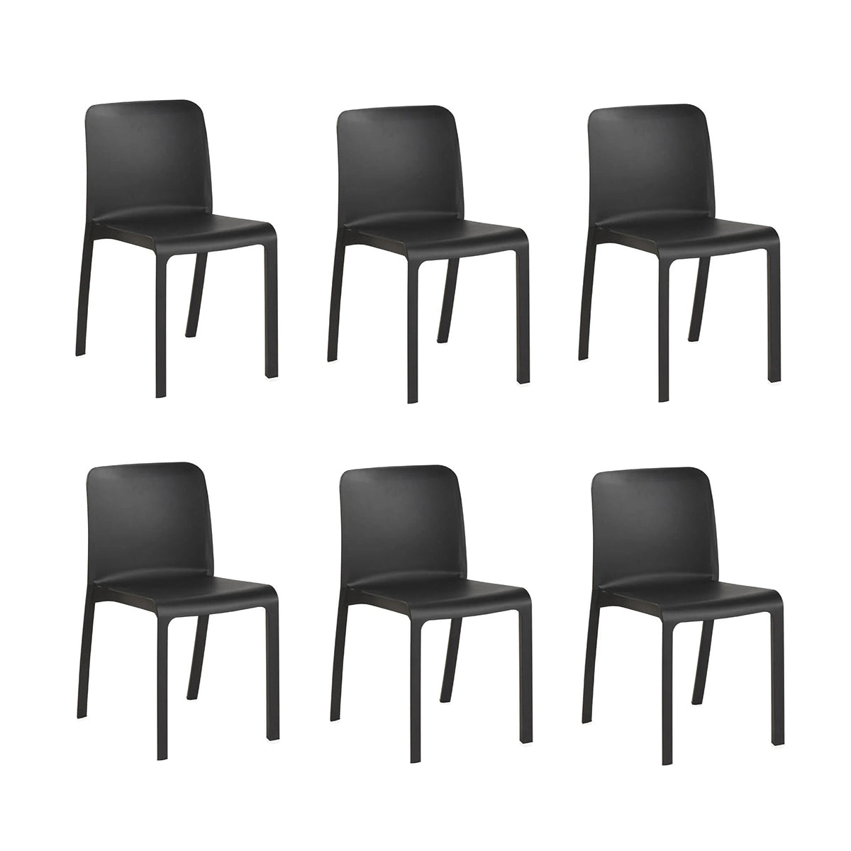 Pack de 6 Sillas Grana de Plástico Reciclado | Apilables, resistentes y cómodas
