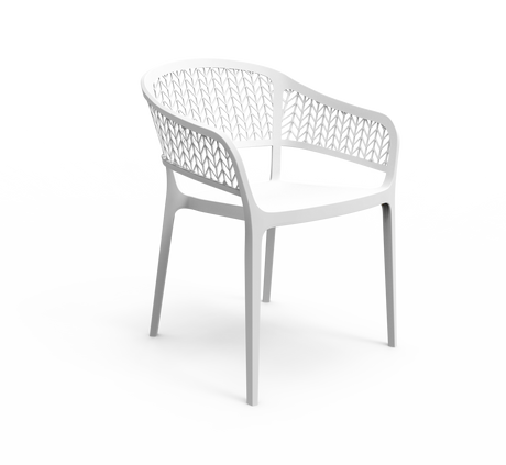 Pack de 4 Sillas Saona de Plástico Reciclado | Estilo Moderno y Confort