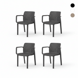 Pack de 4 Sillas Lea | Silla de exterior con diseño moderno - Disponible en 3 colores