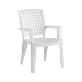 Pack de 4 sillas de plástico con reposabrazos Metal | Apilables y hechas con material reciclado