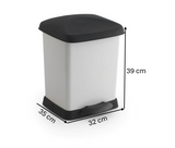 Cubo de Basura con Pedal 22L | Apertura Sin Manos y Diseño Compacto