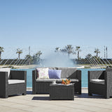 Recycled Plastic Garden Furniture Set - Diva Confort Graphite | Outdoor Sofa and Armchair
