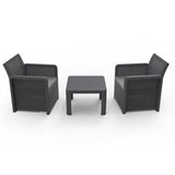 Nassau Tête-à-Tête Garden Set with Storage | Recycled Plastic Chairs and Table