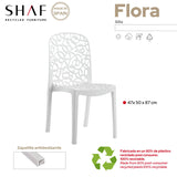 Pack de 6 Sillas Flora de Plástico Reciclado | Diseño Sostenible y Resistente
