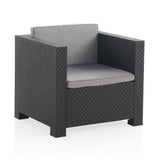 Conjunto de Jardín de Plástico Reciclado - Diva Tête-à-Tête | Sillón y Mesa para Exterior