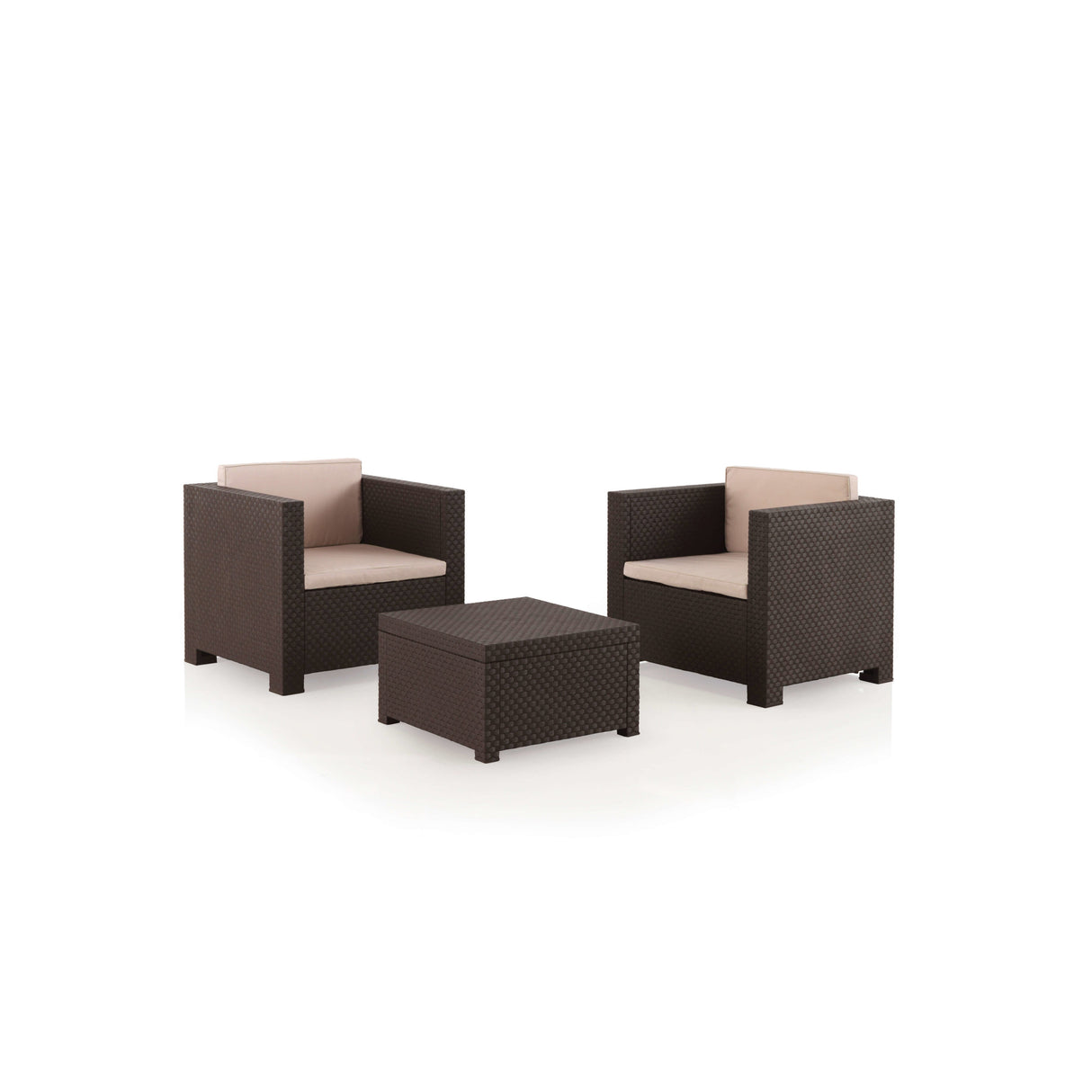 Conjunto de Jardín de Plástico Reciclado - Diva Tête-à-Tête | Sillón y Mesa para Exterior