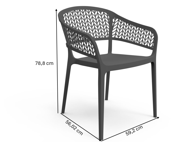 Pack of 4 Saona Chairs Made from Recycled Plastic | Modern Style and Comfort