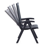 Metal Recliner Chair (Pack of 2) | Multi-Position and Ergonomic Design for the Garden