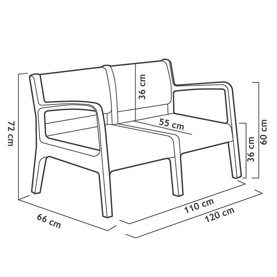 Conjunto de jardim de plástico reciclado - Miami | Design elegante e durável