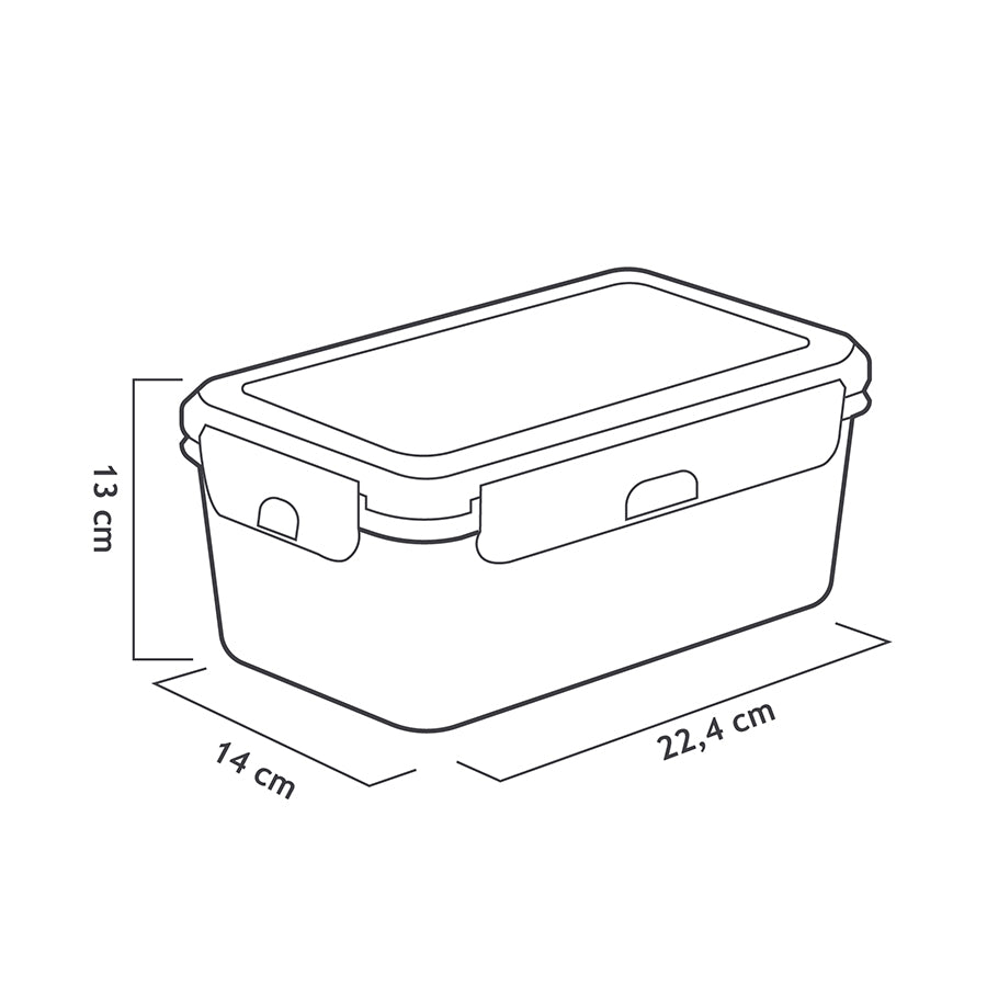 Set de 3 Tápers Herméticos SuperLock | Resistentes y Aptos para Microondas