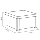 Conjunto de Jardín de Plástico Reciclado - Diva Tête-à-Tête | Sillón y Mesa para Exterior