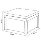 Manhattan Recycled Plastic Garden Furniture Set | Sofa, Ottoman, and Outdoor Armchair