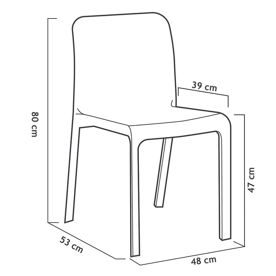 Pack de 6 Sillas Grana de Plástico Reciclado | Durabilidad y Comodidad