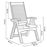 Metal Recliner Chair (Pack of 2) | Multi-Position and Ergonomic Design for the Garden
