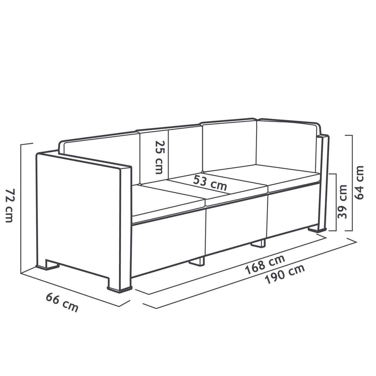 Recycled Plastic Garden Furniture Set - Greece | 7-Seater Set